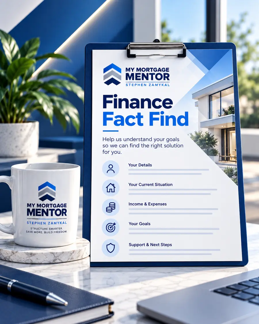 Finance Fact Find checklist - your details, your current situation, income and expenses, your goals, support and next steps